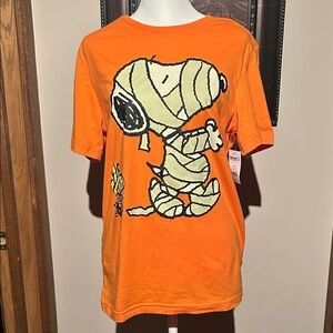 Orange small Snoopy Mummy Graphic T-Shirt new with tags
